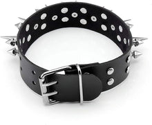 Load image into Gallery viewer, Studded and Spike Collar and Cuffs Set