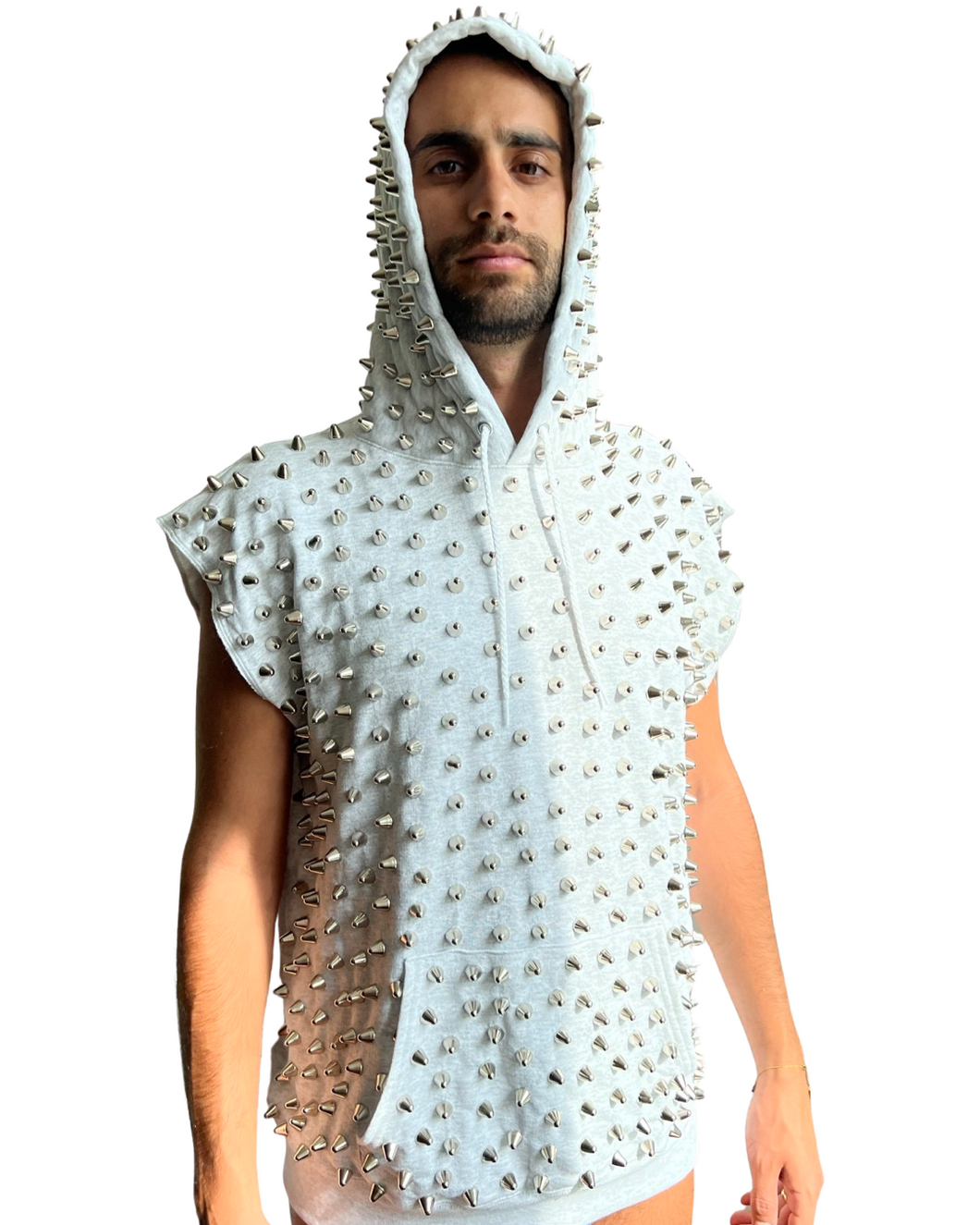 Studmuffin NYC Sleeveless Spike Hoodie - More Colors
