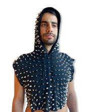 Load image into Gallery viewer, Studmuffin NYC Spike Crop Top Hoodie - More Colors
