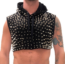 Load image into Gallery viewer, Studmuffin NYC Spike Crop Top Hoodie - More Colors
