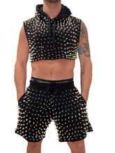 Load image into Gallery viewer, Studmuffin NYC Spike Sweat Shorts 2- Above Knee - More Colors