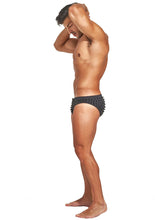 Load image into Gallery viewer, Studmuffin NYC Spike Speedo - Black on Black