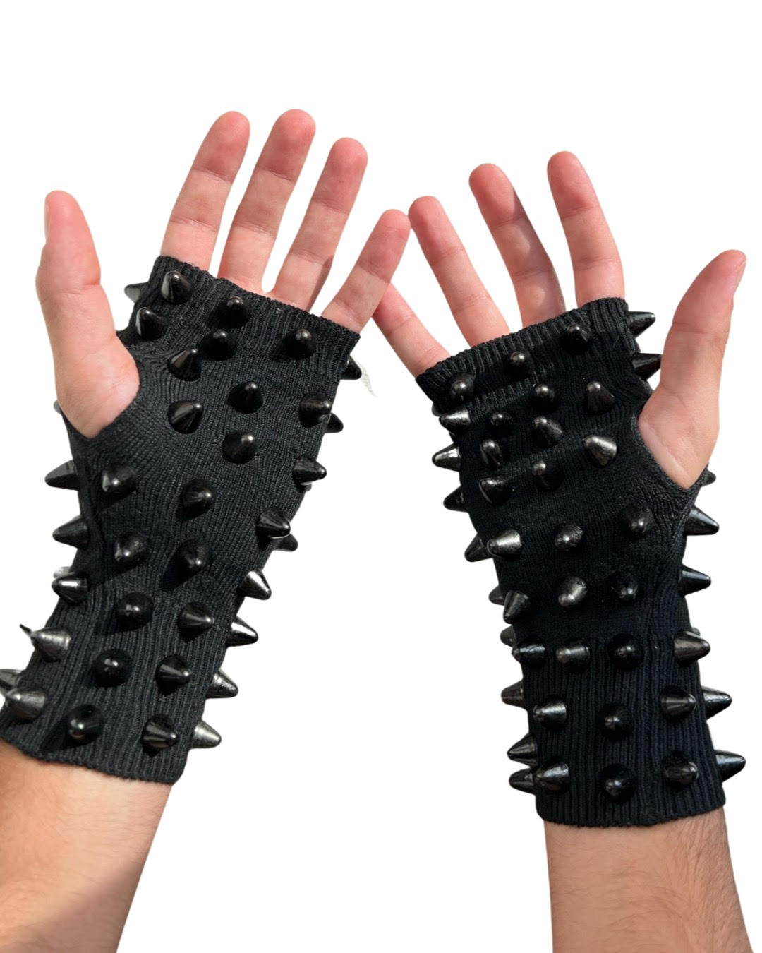 handschuhe mit spikes Studmuffin NYC Spike Fingerless Glove Farbe:Weiß & Rosa reg_WF Sizes S Einhell Power X-Change Wandhalterung
