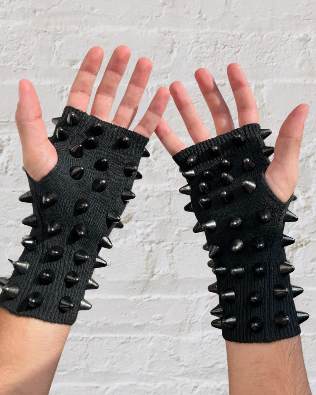 handschuhe mit spikes Studmuffin NYC Spike Fingerless Glove