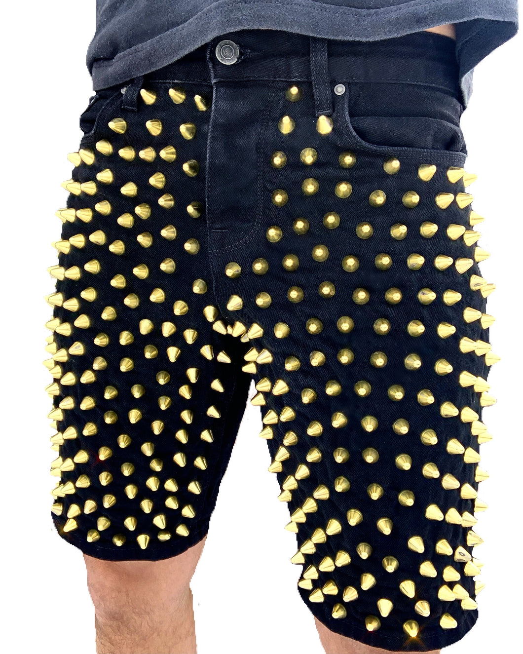 Studmuffin NYC Spike Denim Shorts - More Colors