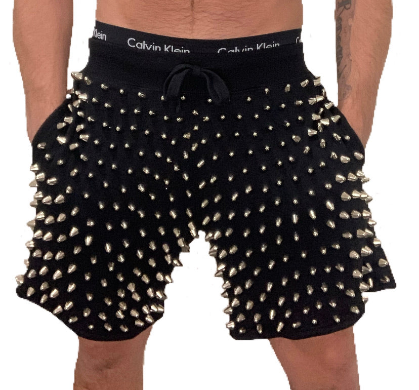 Studmuffin NYC Spike Sweat Shorts 2- Above Knee - More Colors